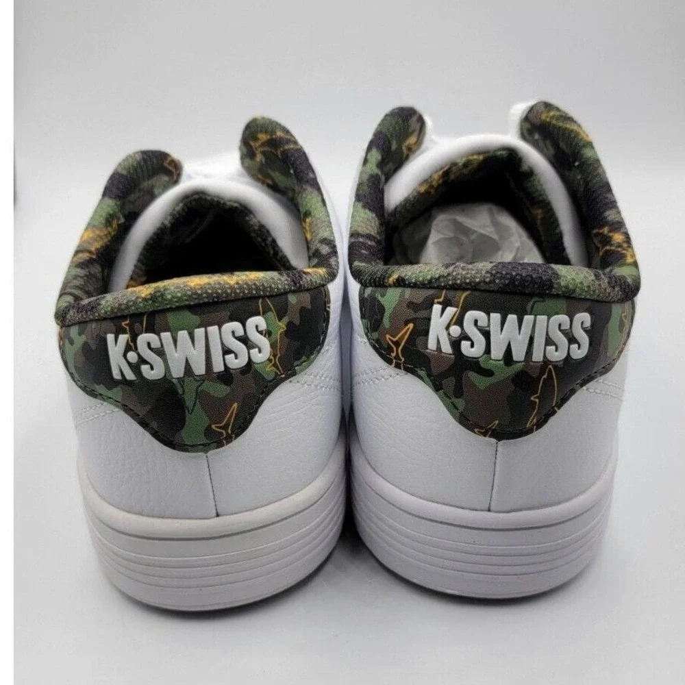 K-Swiss Court Palas Big Kids Youth 6.5 White Camo Low Top Sneakers Athletic Shoe
